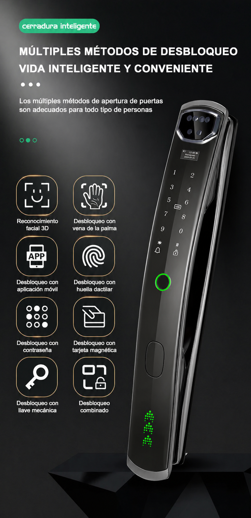 Cerradura Inteligente Smartix K919 (Face ID)